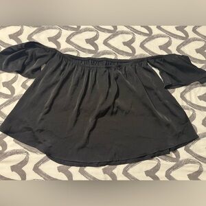 American Eagle Black Off-Shoulder Blouse